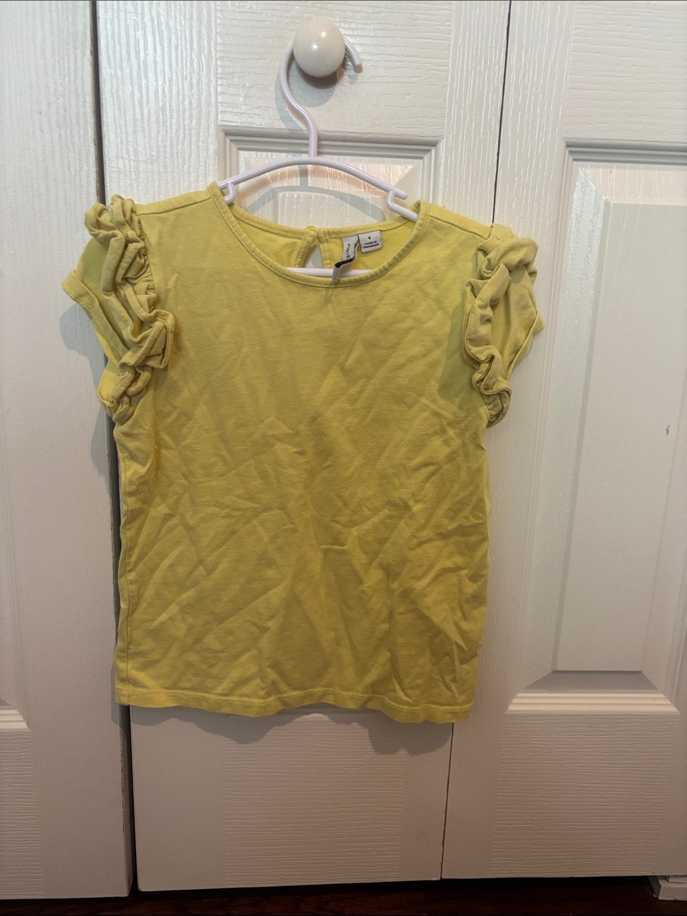 Janie and Jack Yellow Ruffle Sleeve Tee